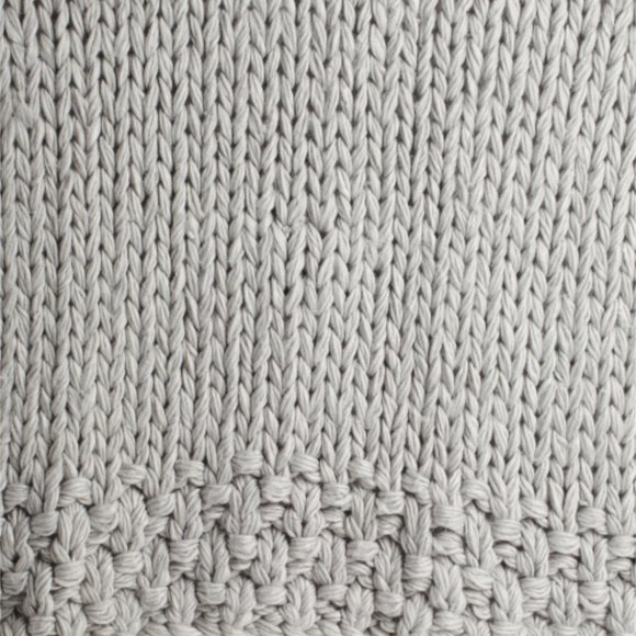 UGG Averil Thick Chunky Knit Seal Gray Throw Blanket Heavy Woven 50x70 NEW Tags - Picture 4 of 10